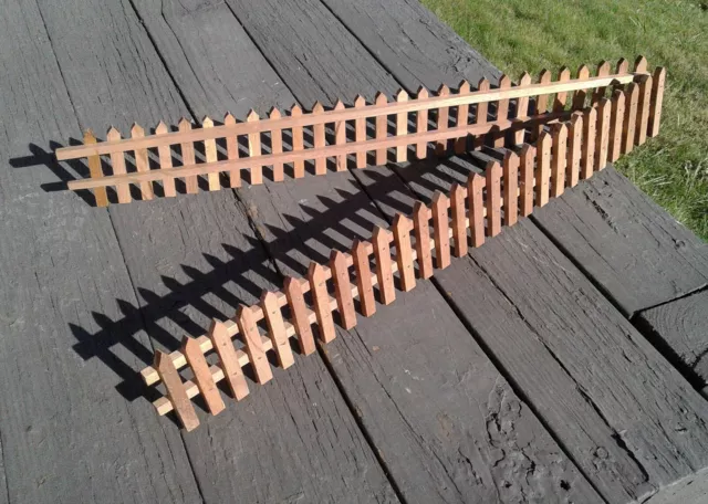 Vintage Wooden Walnut Toy Fence Amish Built with Hinges