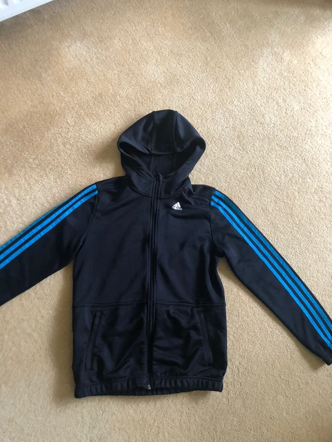 Felpa con cappuccio Adidas Climalite ragazzo nera. Età 13-14