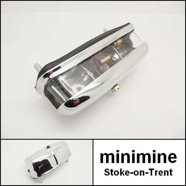 CLASSIC MINI BOOT Lid Number Plate Lamp Light Chrome BHA4153 mk1 mk2