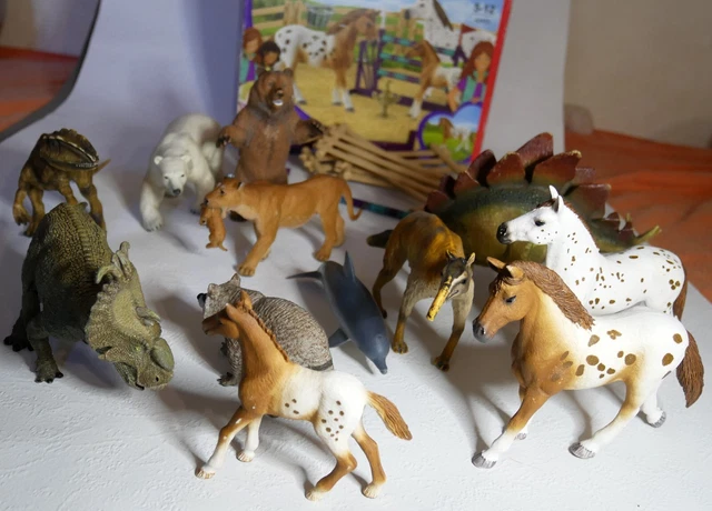 Lot De Figurines Schleich Et Papo - Animaux Félins (lions, Panthère, Tigre...) - Occasion