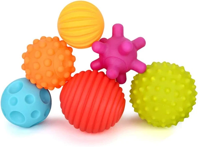 Caterbee Baby Ball Set 6 Packs, Textured Multi Sensory Balls Set Develop Baby...