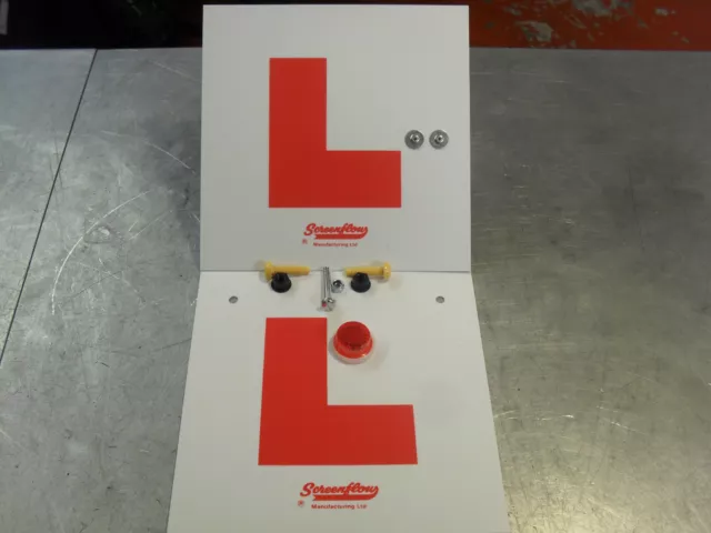 Leaner Legal Sticky Stiff L-Plate L Plate Safety Kit Fittings & Reflector