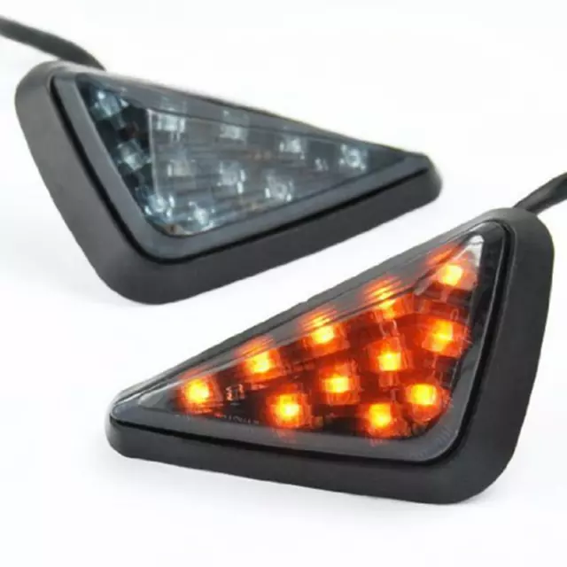 Motorcycle Lights 2pcs Moto LED Triangle Clignotant Lampe De Clignotant étanche