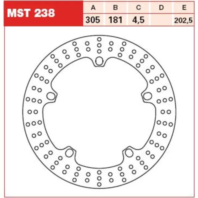 Bremsscheibe TRW MST238, 1 Stück