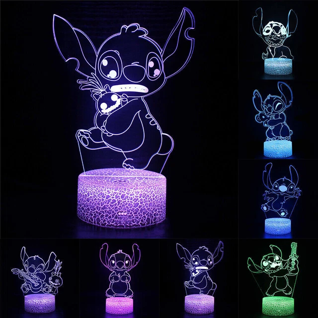 STITCH 3D LED Night Light Touch Table Desk Lamp Bedroom Decor 7Color