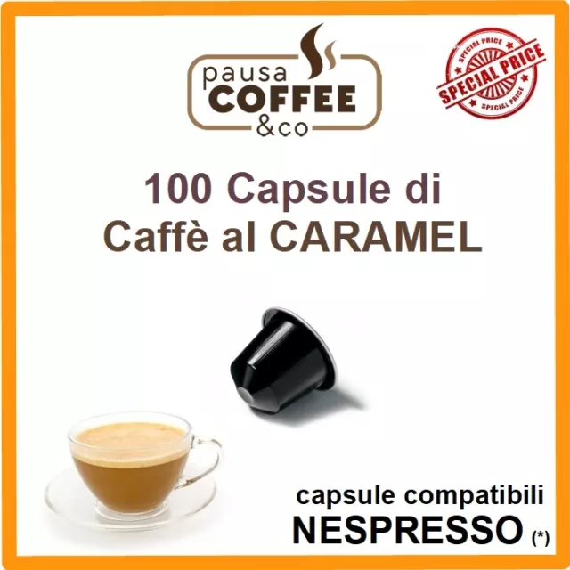 100 capsule cialde Caffè al CARAMEL compatibili NESPRESSO