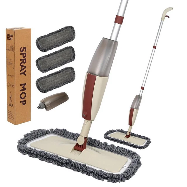 Spray Mop for Floor Cleaning Wet Dry Jet Mop Dust Mop 300ML Spray Bottle Pads