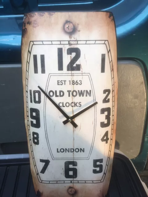 old town london metal clock