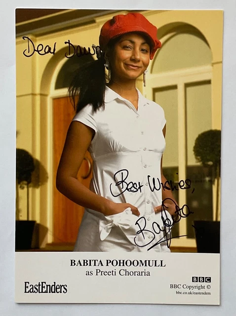 BABITA POHOOMULL Genuine Handsigned Eastenders Castcard 6 x 4