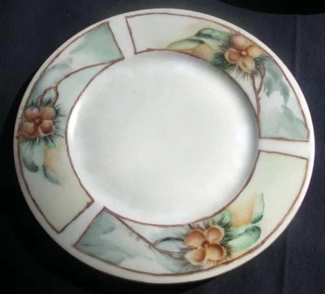 Vintage SILESIA Hand Painted  Bread & Butter 6 3/4" Plate