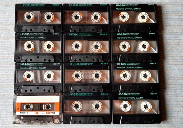 Lotto 12 Pz Audio Cassette Usate Sony In Buone Condizioni