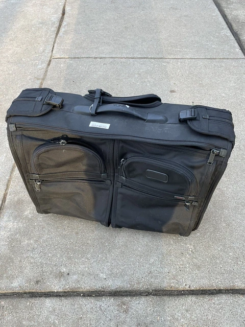 Preowned Tumi Alpha 2, Black 2 Wheeled Carry-On Rolling Garment Bag 22033DH $695
