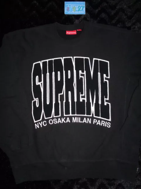 Supreme NYC BLack Cities ARC Sweat crewneck Classic FW21 sweatshirt Large