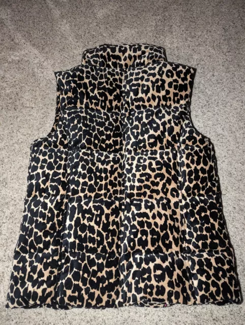 Juicy Couture Vest Women Cheetah Leopard Print Puffer Jacket Ladies, Size s 2