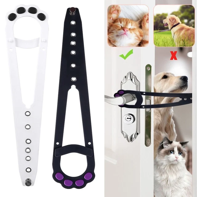 Cerradura cinturón mascotas puertas gatos puerta puerta gato soporte bloqueo
