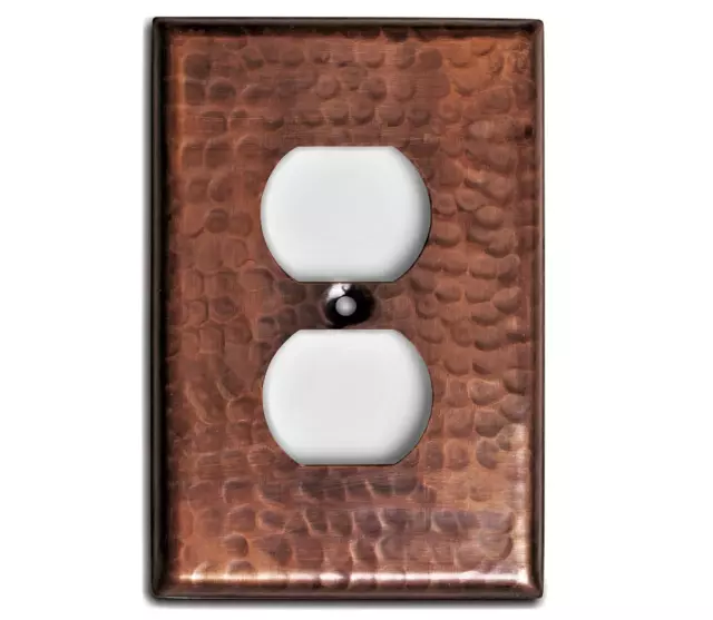 Monarch Abode 17018 Single Switch Hand Hammered Duplex Decorative Wall Plate