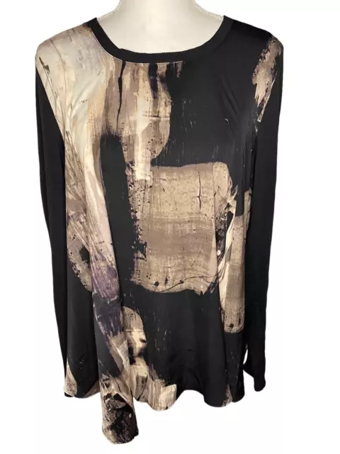 Simply Vera Vera Wang Women’s XL Graphic Abstract Long Sleeve Pullover Top