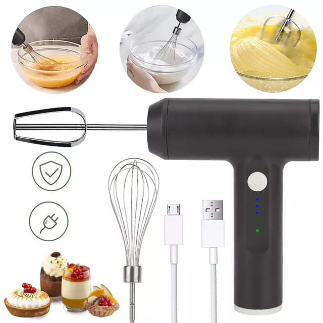AU- CORDLESS HAND Mixer Electric 5 Speed USB Rechargeable Hand Mixer Baking  Tool $26.59 - PicClick AU