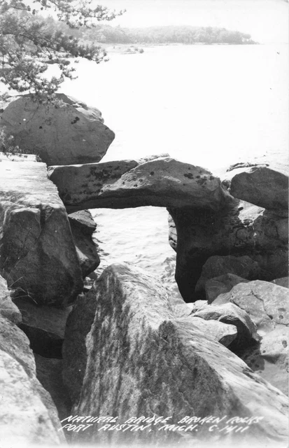 CEN Point Aux Barques Port Austin MI RPPC Lake Huron MOTHER NATURES Shoreline! 9