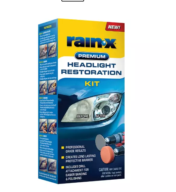 Rain-x Premium Headlight Restoration Kit - 610153.,