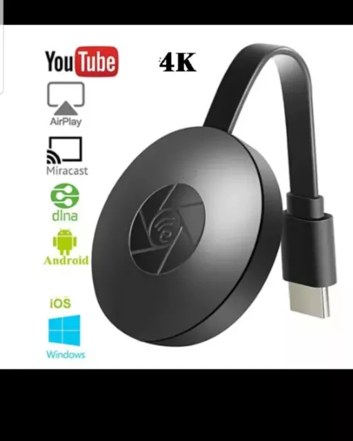 Clé TV G12 Chromecast 4K HD, HDMI, 5 go-2.4 go, Dongle'affichage