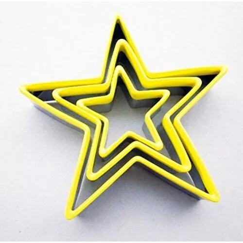 Eddingtons Estrella Cortadores de Galletas Conjunto 3 - Navidad Pastel