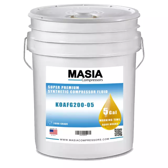 FG460-05 Kaeser Food Grade Lubricant 8000 Hour Lifetime 5 Gal-Pail Made in USA