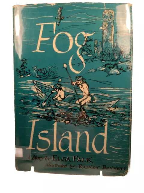 Fog Island. Elsa Falk. HB DJ. Signed by the Author. Inscription HTF. Global Ship