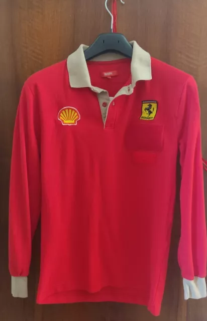 SCUDERIA FERRARI SHELL  FACTORY  maglia cotone 100%, Maranello vintage misura XS