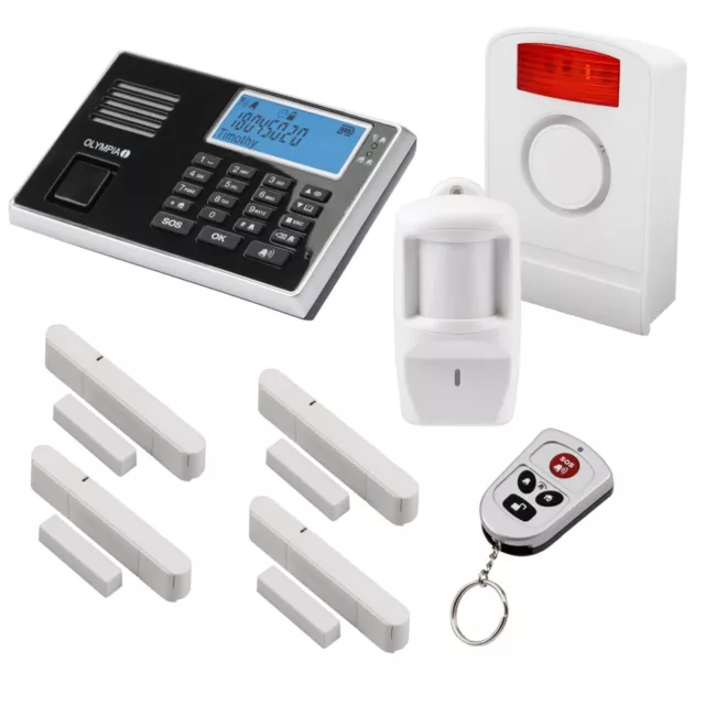 Olympia Alarmanlage GSM Hausalarm Protect 9061S Starter Set mit Außensirene