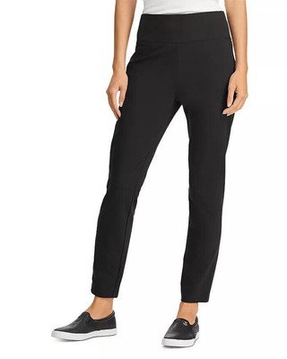 NWT Lauren Ralph Lauren Large Stretch Cotton-Blend Pull-On Skinny Pants Black