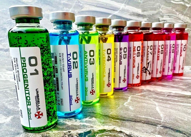 Fiole Vaccinale Et Représentation Des Virus Dans L'imagerie Vive. Photo