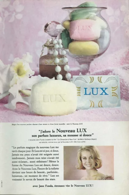 Publicité Papier - Savon Lux, égérie Jane Fonda de 1965