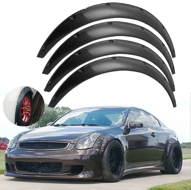 Universal Carbon Fiber 4pcs 2/70mm Fender Flares Over Wide Body Wheel Arches Auto Car Kit Mudguards Bolt On Pocket Rivet Style Universal Carbon Fiber 4pcs 2/70mm Fender Flares Over Wide Body Wheel Arches Auto Car Kit Mudguards Bolt On Pocket Rivet Style