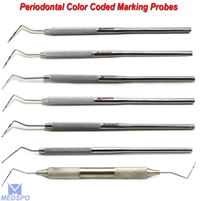 DENTAL PERIODONTAL PROBE CPTIN Perio Marking Color Coded Examination