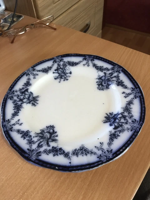 WILLIAM A ADDERLEY & Co. (W.AA & Co) ETON Flow Blue side Plate 8.5