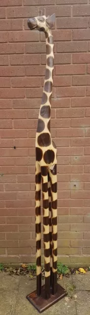 Stunning 2m Extra large giraffe hand carved solid wood giraffe ornament 200cm