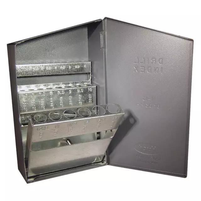 HUOT 11150 Drill Bit Case,Jobber Length,25pc