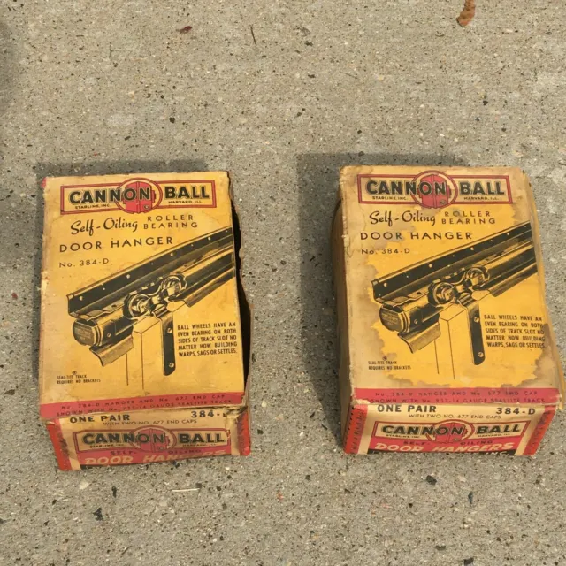 Vintage 2 - Empty Boxes ONLY! - Cannon Ball Barn Door Rollers 2