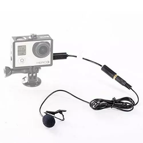 externes Mini-USB-Mikrofon, 3,5 mm, mit Clip, für GoPro Hero 3 / 3+ und andere K