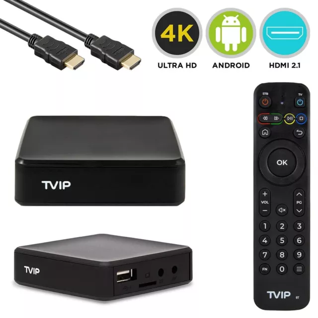 TVIP S-Box v.710 UHD 4K Android 11.0 IP-Receiver HDR LAN HDMI MicroSD USB