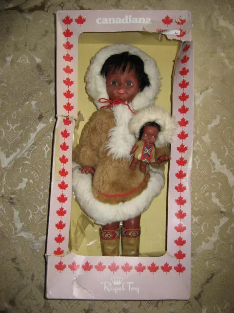 Vintage Canadiana Regal Toy Doll Native American Indian Inuit Eskimo