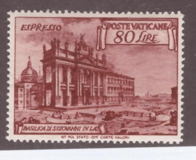 Vatican Scott#E12 80l wmk.235 year 1949 MH Scott=$50