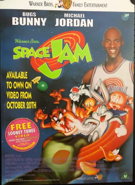 MICHAEL JORDAN SPACE JAM ORIG VINTAGE Poster X Inch FREE INT SHIPPING PicClick