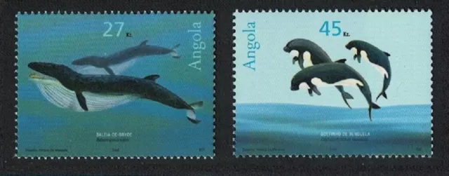 Angola Whales Dolphins Marine Mammals 2v 2003 MNH SG#1683-1684 CV£7.-