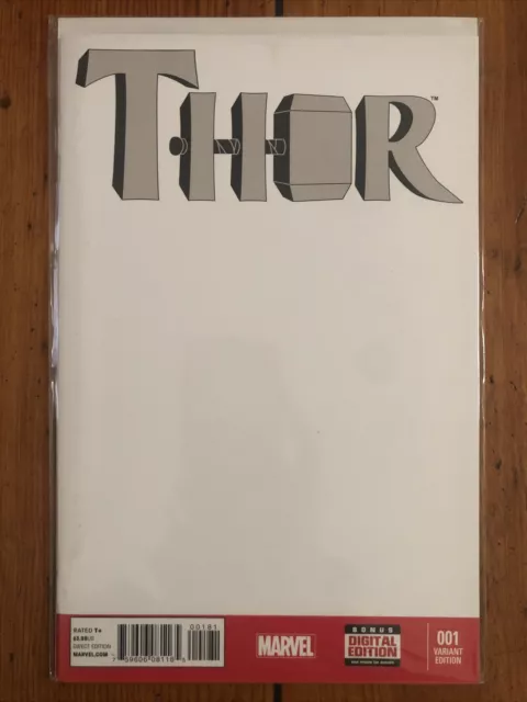 Thor 2014 Marvel Comics Vol 4 (Jane Foster) #1 Blank Sketch Variant Cover  NM+