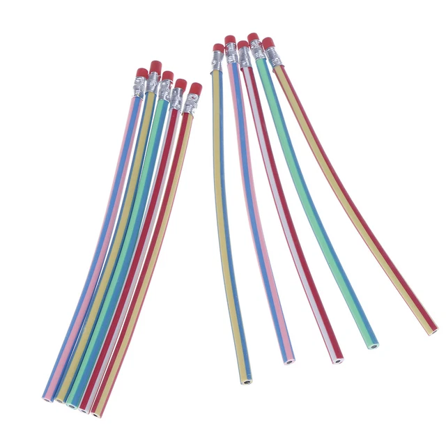 3pcs Bendy Flexible Soft Pencil With Eraser For Kids Writing School Student^ob