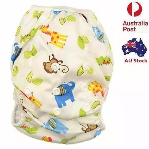 New Reusable Swim Nappy Baby Cover Diaper Pants Nappies Swimmers Toddler (S41)