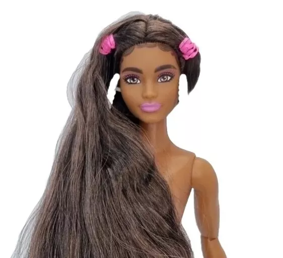 Barbie Fashionista Curvy Articulated Mattel Brunette Extra Doll