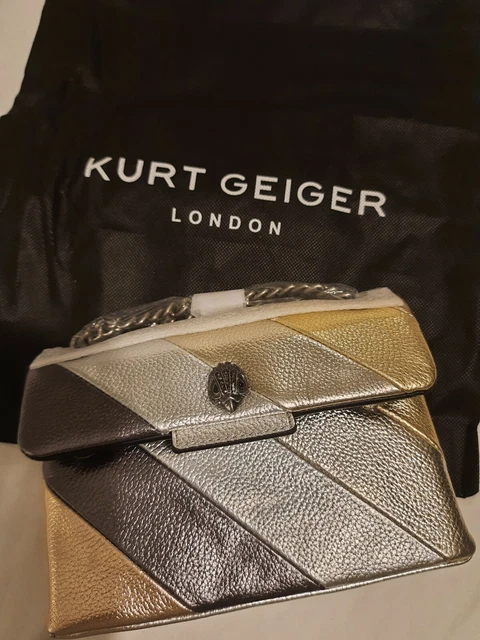 NEW Kurt Geiger Rainbow Metallic Pint Glass Cup Bottle Holder Crossbody Bag  NWT | eBay